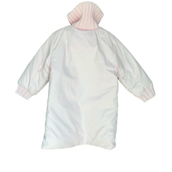 Lili GAUFRETTE WINTER LONG COAT WITH ZIPPER AND HIDDEN NYLON HOOD SZ: 6 - Picture 2 of 5